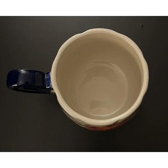 Pioneer Woman Spring Bouquet Red Cobalt Blue Floral Stoneware Big Mug 19oz - Picture 5 of 5